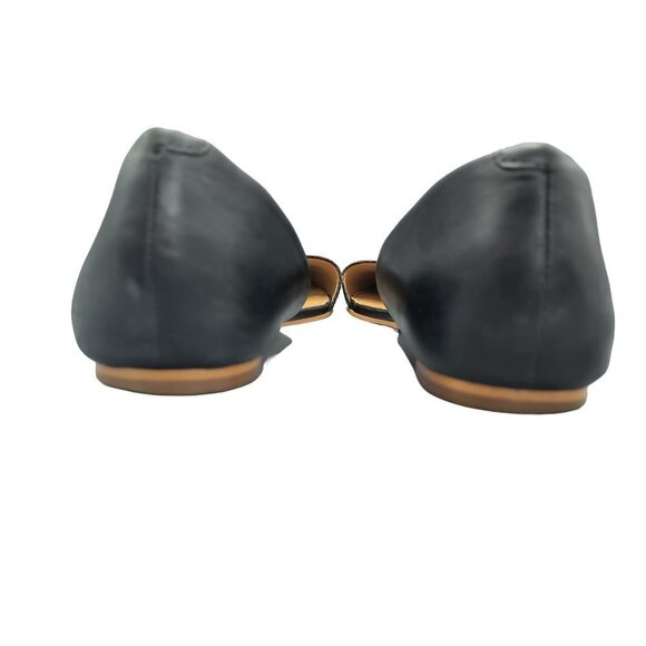 J. Crew‎ Zoe Calf Hair Leather D’Orsay Flats in Black/Tan, Size 9 - Picture 5 of 7